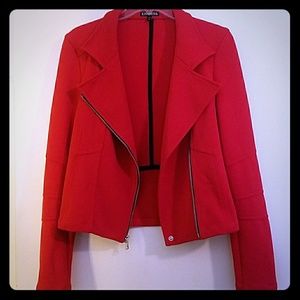 Express brand red moto jacket